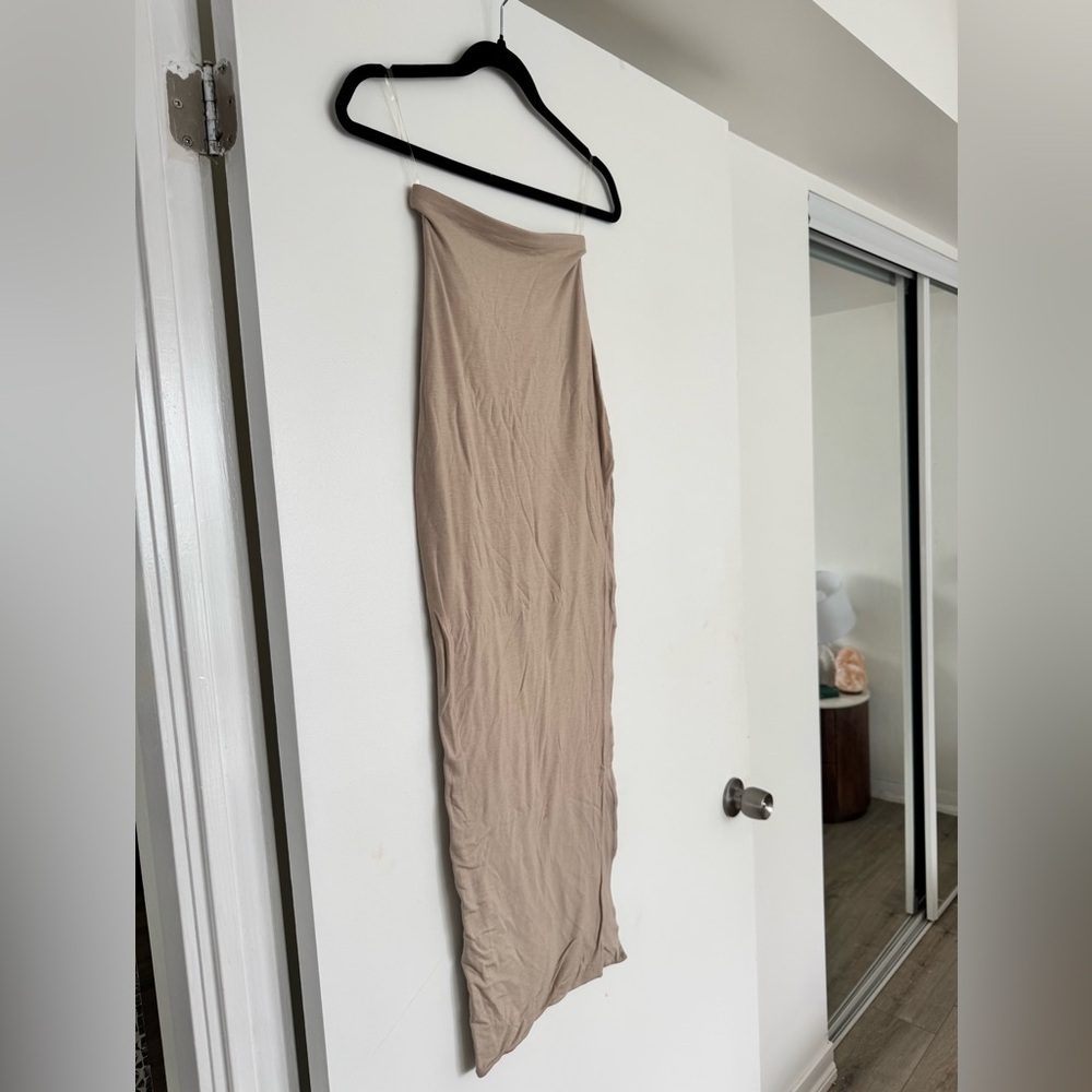 Oh Polly Beige Maxi Skirt